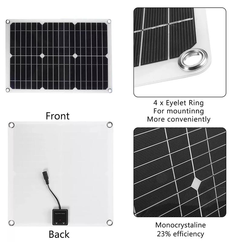 1000W Solar Panel Kit Controller 12V Battery Charger Dual USB Caravan Boat UK 7