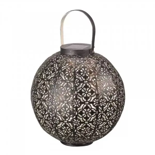 2x New Moroccan Solar Powered LED Hanging Garden Lantern Modern Garden Lighting 3