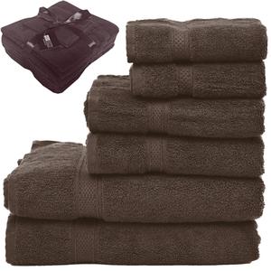 Egyptian Cotton Towel Set | Pack of 6 or 10 | Light Weight Soft Fluffy & Absorbent for Bathroom, Gym, Spa, Holidays & Kitchen - Bath Hand & Face Towel