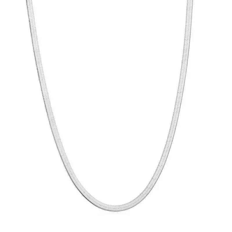 Classic herringbone chain necklace women s 1