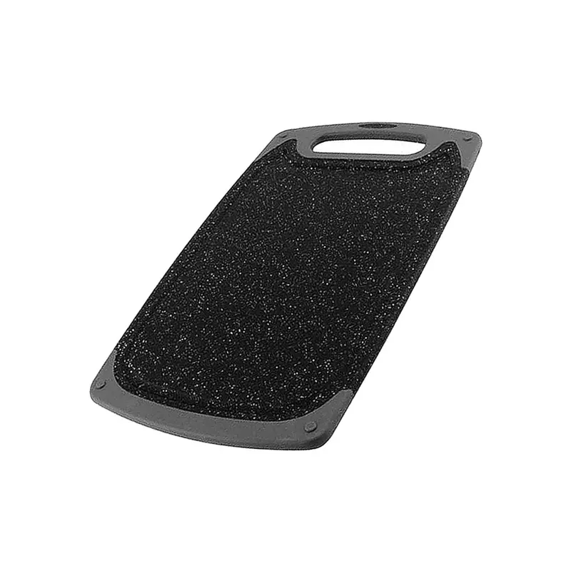 Plastic Cutting Board Set Medium and Large Black Non Slip Chopping Boards 2pcs 1