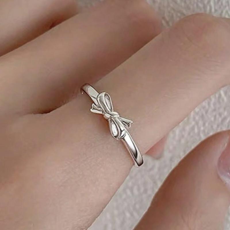Fashion bow decoration ring, suitable for women's daily wear on Valentine's Day 1