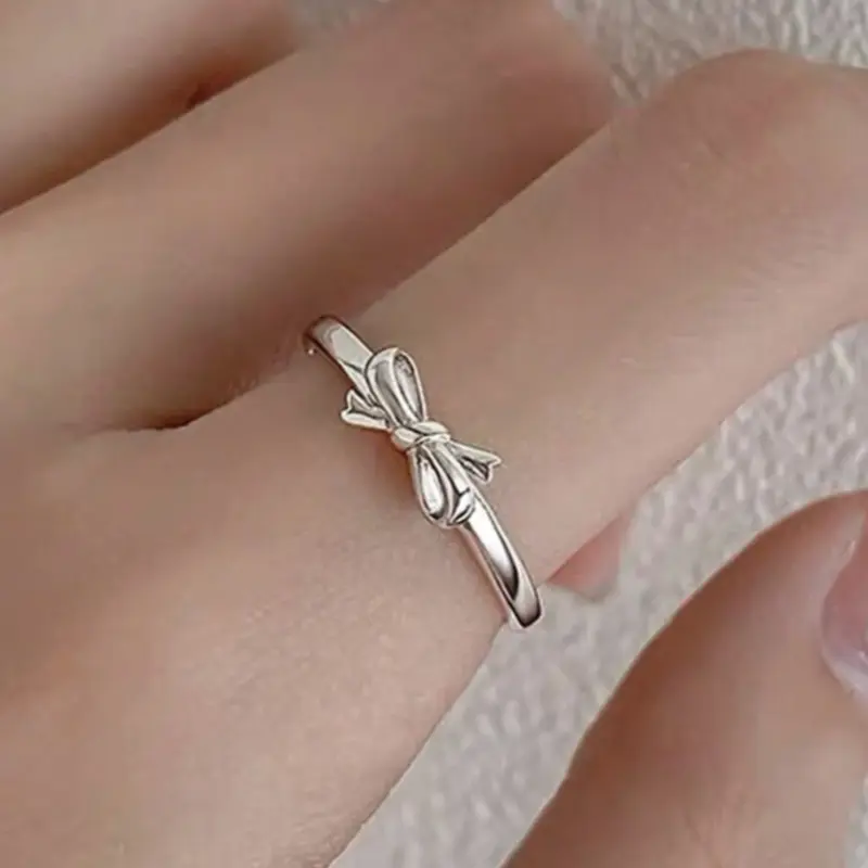 Fashion bow decoration ring, suitable for women's daily wear on Valentine's Day 1