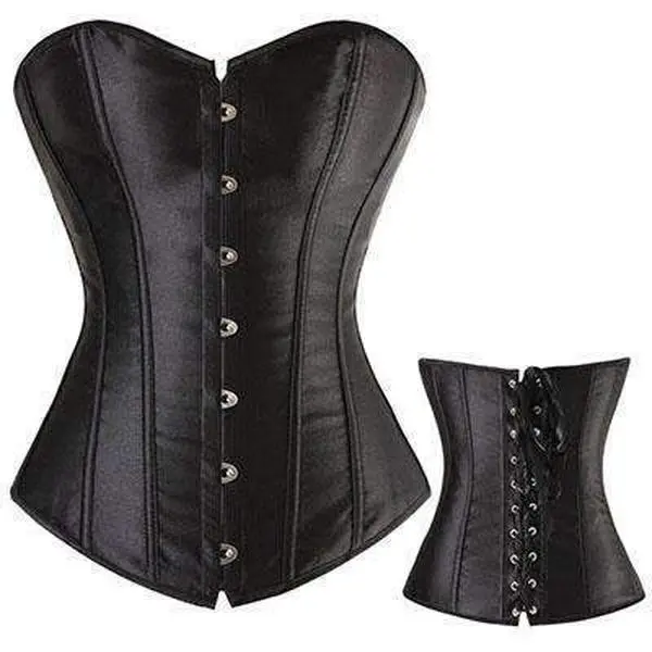 Bustier Lace up Boned Top Corset Waist Shaper Petit and Plus Sizes