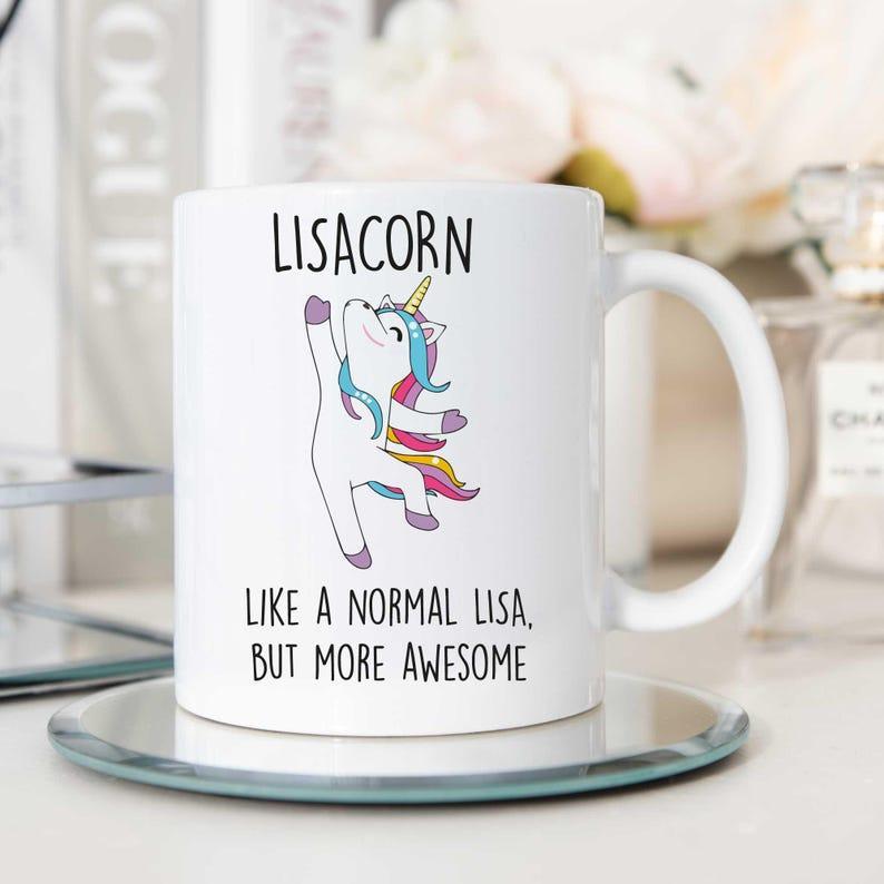 Mug - Personalised Unicorn Mug with Awesome Name, Custom Gift for Unicorn Lovers, Unique Birthday or Special Occasion Present 0