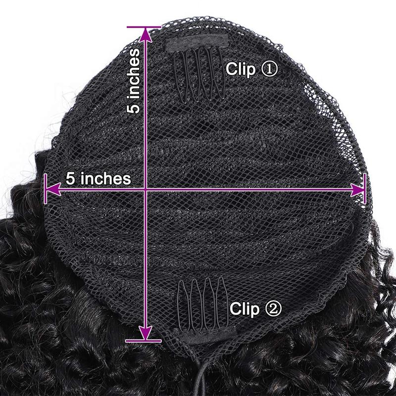 Alipretty Drawstring Nature Afro Kinky Curly Ponytail Hairpiece Brazilian  Clip In Ponytail Extension Human Hair For Woman 4
