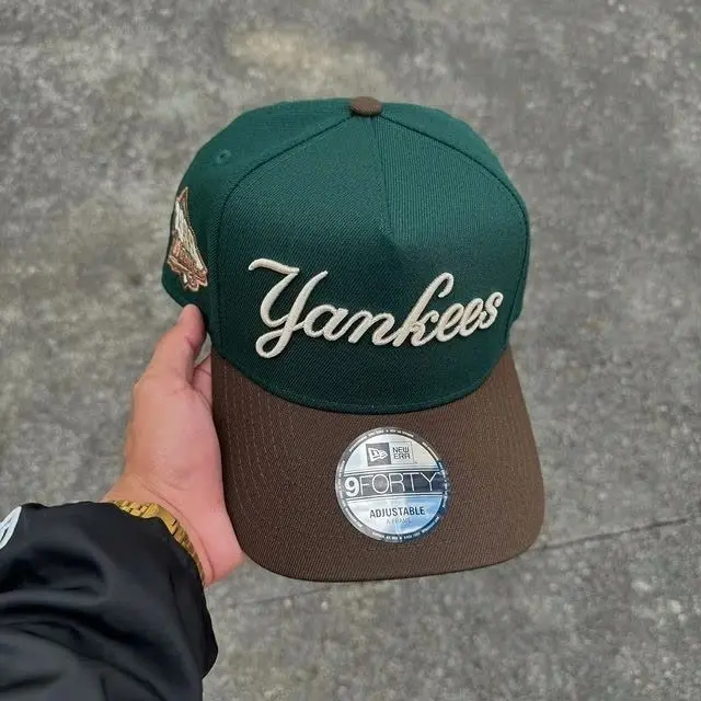 New Era NY Hat – Classic Navy 9FORTY Adjustable Cap, Retro Logo Style 5