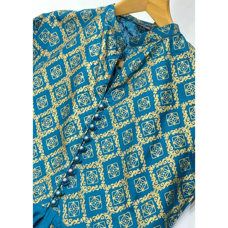 RGZ676 Teal Linen Readymade Suit 1