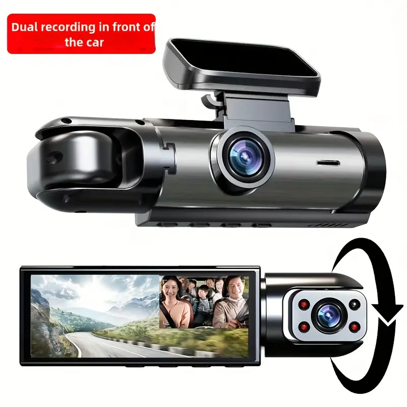 1080P Dual Lens Dash Cam with Night Vision Compact Car Security Cam – Front + Cabin View Loop Recording 7