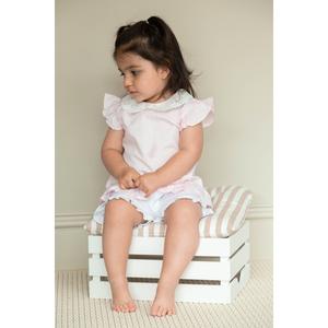 Pink Broderie Collar Top and Short