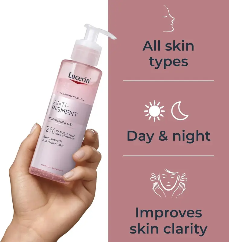 Eucerin Anti-Pigment Cleansing Gel 200ml, Gel Cleanser to Reduce Appearance of Dark Spots, Exfoliating Cleanser for Treatment of Hyperpigmentation Facial Skincare 4