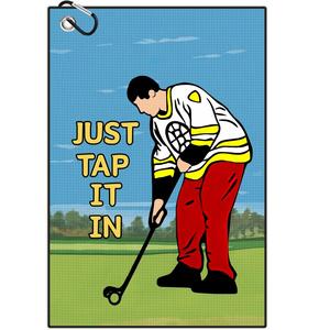 Cartoon Golf Player Pattern Golf Towel, Golf Towel with Clip, Golf Accessories for Men & Women