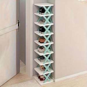 9-layer Shoe Rack, 1 Count Vertical Shoe Storage Box, Space Saving Freestanding Shoe Storage Rack, Closet Hallway Shoe Organizer for Home & Dormitory, Shoe Rack Cabinet Organizer