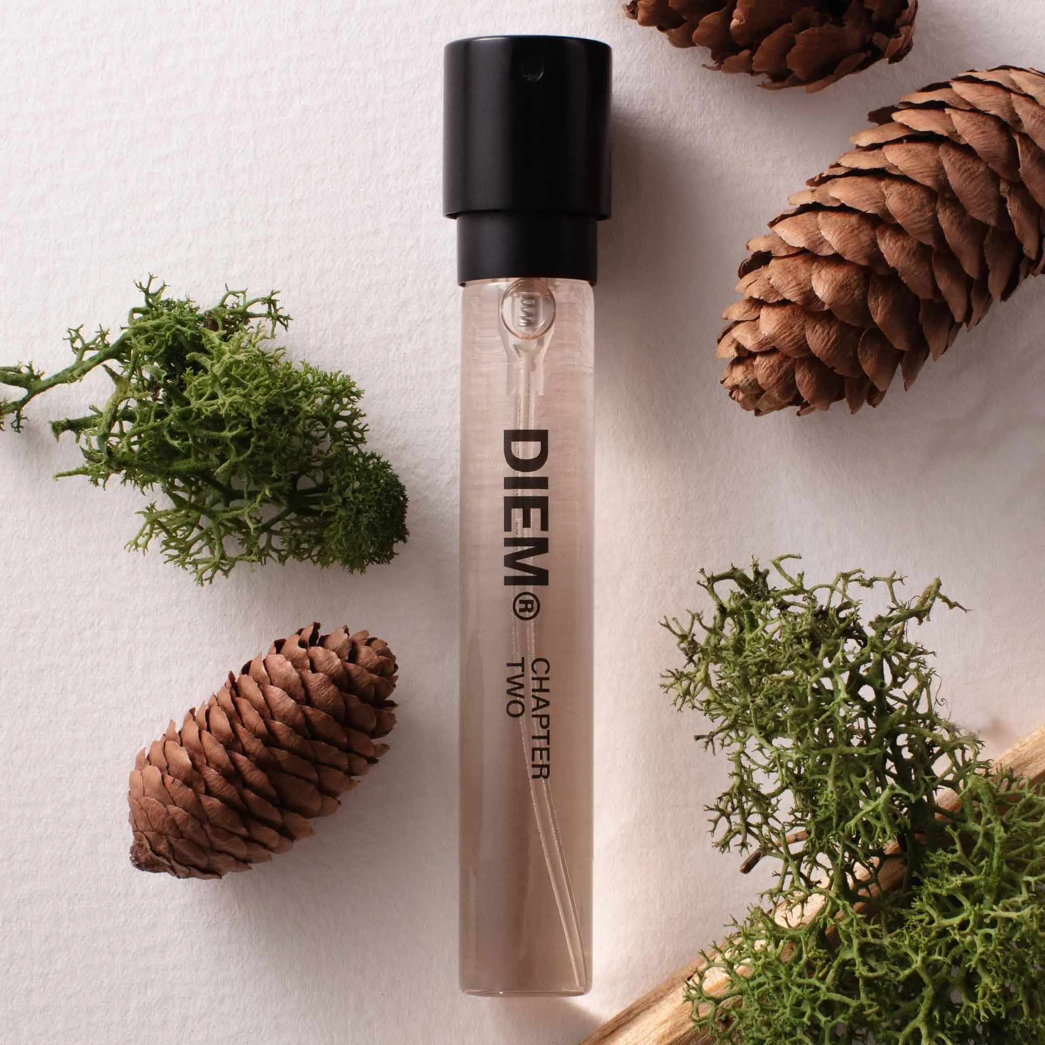 DIEM Chapter Two 10ml Eau de Parfum and Refillable Case Starter Kit - Woody, Aromatic, Mossy, Vegan, Cruelty Free, Long Lasting, Genderless, Made in the UK.