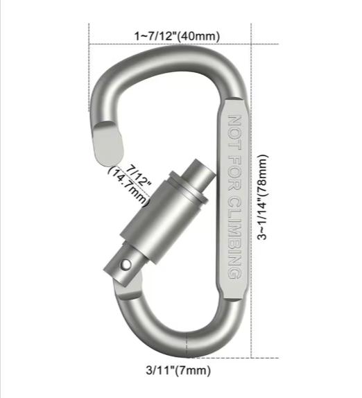 4-6PCS Carabiner Set For Key Camping Survival EDC Outdoor Keychain Clip Alloy Aluminum Tactical Caribiner Hook Karabiners 2