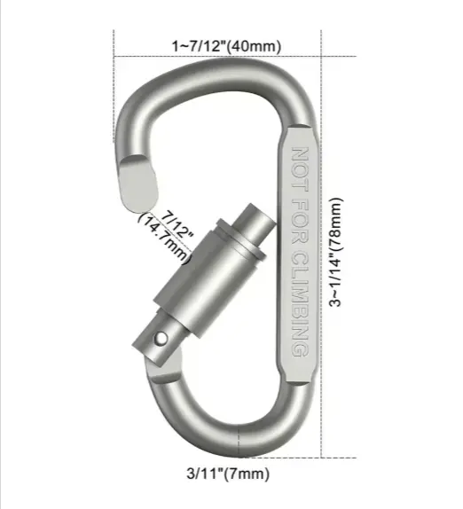 4-6PCS Carabiner Set For Key Camping Survival EDC Outdoor Keychain Clip Alloy Aluminum Tactical Caribiner Hook Karabiners 2