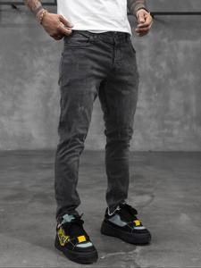 Men's Solid Color Skinny Jeans, Fashion Casual Comfy Denim Pants for Daily Outdoor Wear, Mens Bottoms for All Seasons, Cotton