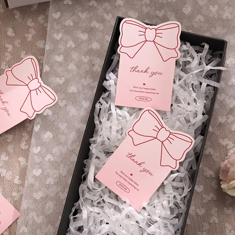 40pcs Pink Bow Thank You Stickers Pink Coquette Bow knot Self-Adhesive Seal Labels Sticker for Boxes Water Bottles Baker Goods Decor 1