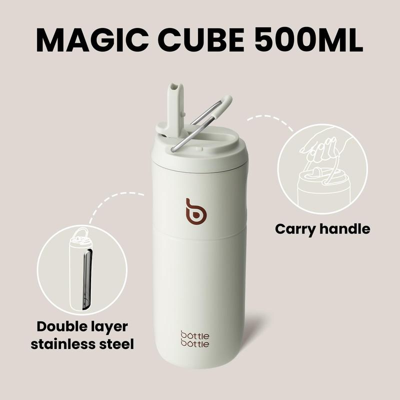 Insulated Water Bottle 500ML with Straw - Perfect for On-The-Go Hydration 2