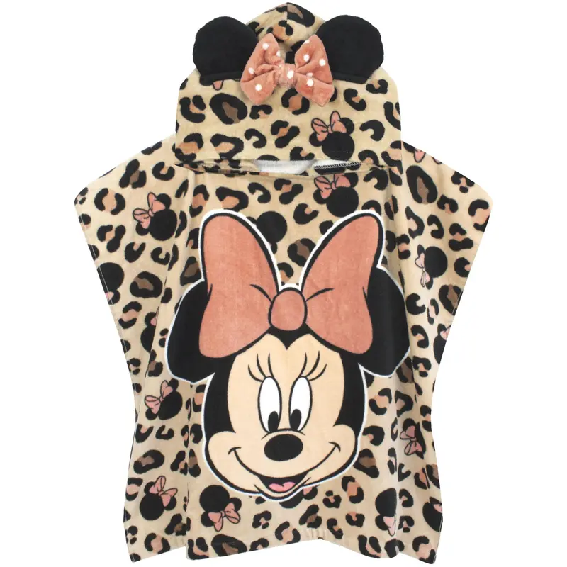 Vanilla Underground x Disney Girls Pink Minnie Mouse Poncho Towel (One Size) 0