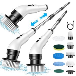 Electric Spin Scrubber, 1 Set Electric Cleaning Brush with 9 Replaceable Brush Heads, Power Scrubber for Bathroom, Kitchen, Floor, Tub, Toilet