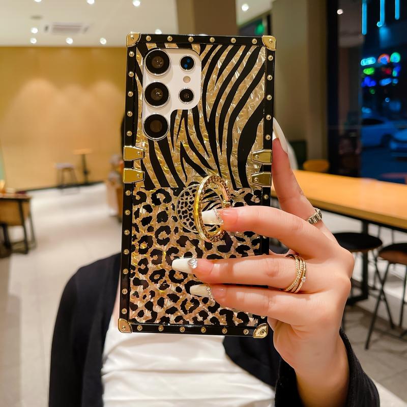 [Glitter Phone Case] Glitter Phone Case | Fashionable Leopard Print for Samsung S25 Ultra, S24 Ultra, S25, S24, S23 FE, S22, S21 FE Plus, Note20 Ultra, A16, A55, A15, A35, A25, A36, A56, A14, A54, A53, A52, A23, A32, A33, A34, A24, A13 8