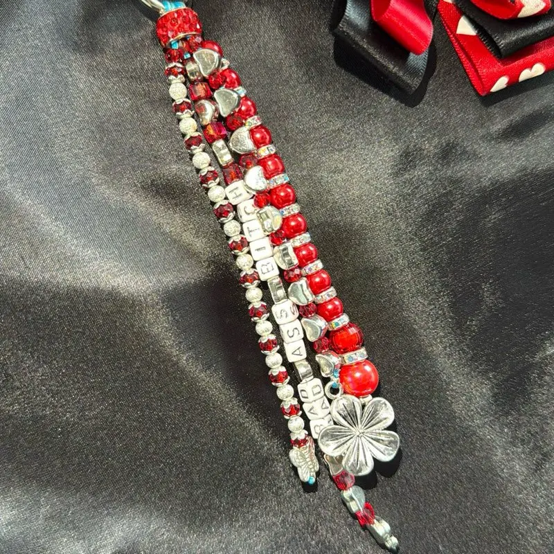 Red & SilverBad A** B***** Bling Keyring 2