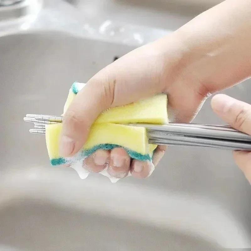 Highly absorbent Double-Sided sponge magic cleaning pot rust sponge cleaning brush kitchen grease cleaning tool 7