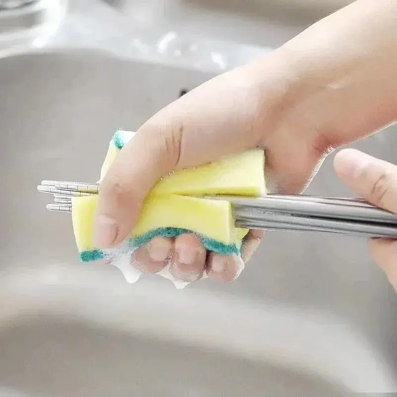 Highly absorbent Double-Sided sponge magic cleaning pot rust sponge cleaning brush kitchen grease cleaning tool 7