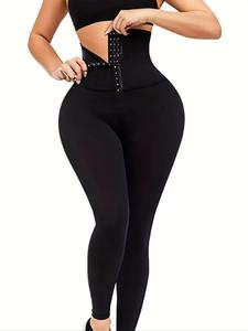 Women's Solid Stretchy High Waist Sports Leggings, High Stretch Seamless Yoga Leggings, Gym Clothes, Ladies Sportswear for Indoor Outdoor Wear, Tummy Control, Tights Leggings for Women, Gym Workout Leggings, Athletic Bottoms