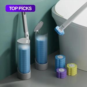 Cleaning Brush Holder, Toilet Cleaning Brush Head, Used for Toilet Cleaning, Bathroom Cleaning Product, with Fragrance #TOP PICKS