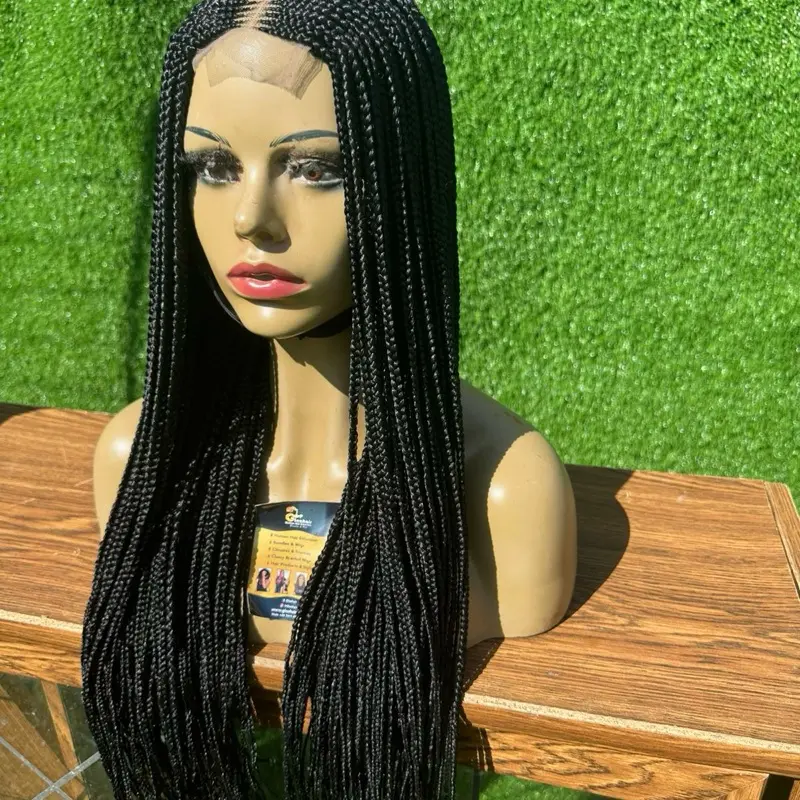 Stylish Braided Wig - Synthetic Full Machine Wig for Women