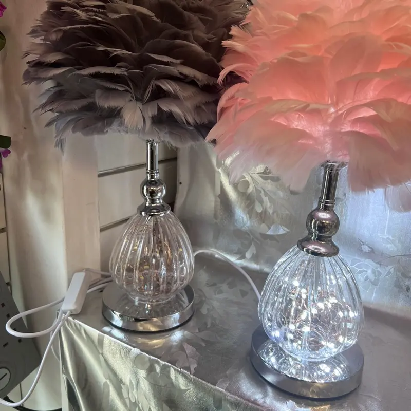 Lushhub Accent Feather Table Lamp 1