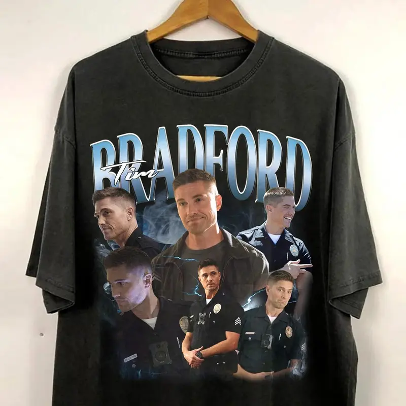 Graphic Tim Bradford The Rookie Vintage 90s Bootleg T-Shirt, Retro Movie Shirt Tim Bradford Vintage Sweatshirt Retro Chenford Hoodie For Fan 0