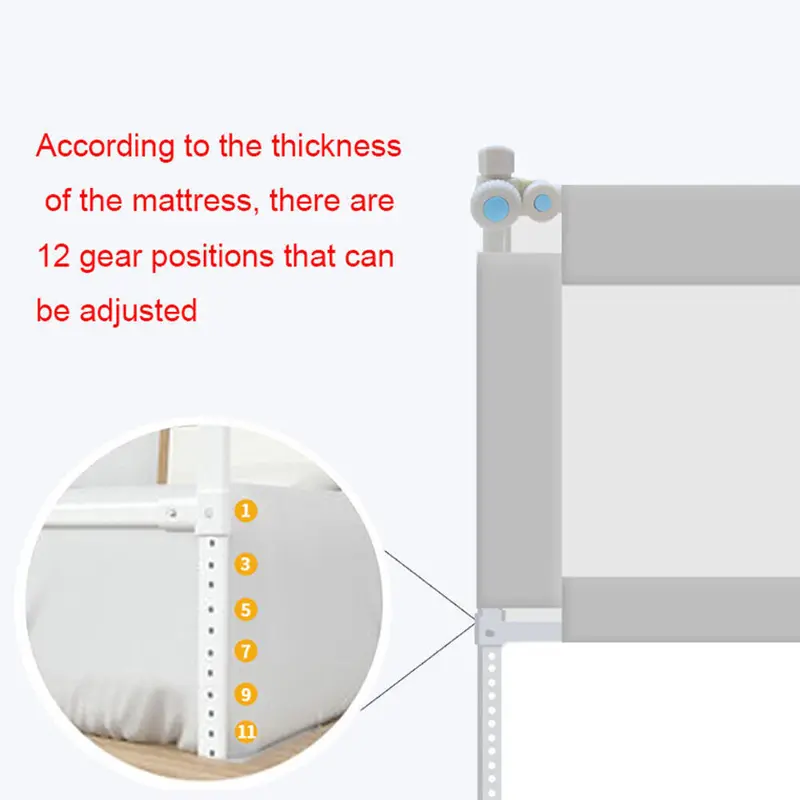 200cm Bed Safety Guard Folding Child Toddler Bed Rail Safety Protection Guard UK 5