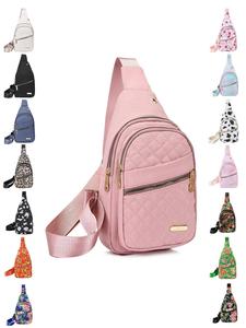 Women's Solid Color Quilted Fanny Pack, Fashionable PU Leather Zipper Chest Bag for Daily Used, Casual Trendy Versatile High-quality Daily Commuting Everyday Bag