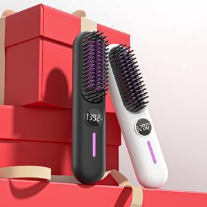Wireless Portable Hair Straightener, USB Rechargeable Hair Straightening Comb, Multi-functional Styling Tool for Home School Office