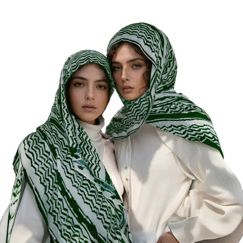 Satin Polyester Printed Striped Scarf