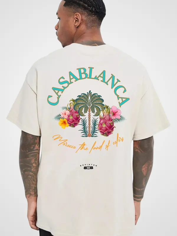 Casablanca Oversized T-shirt Casual Short Sleeve Crewneck Shirt for Men and Women 3