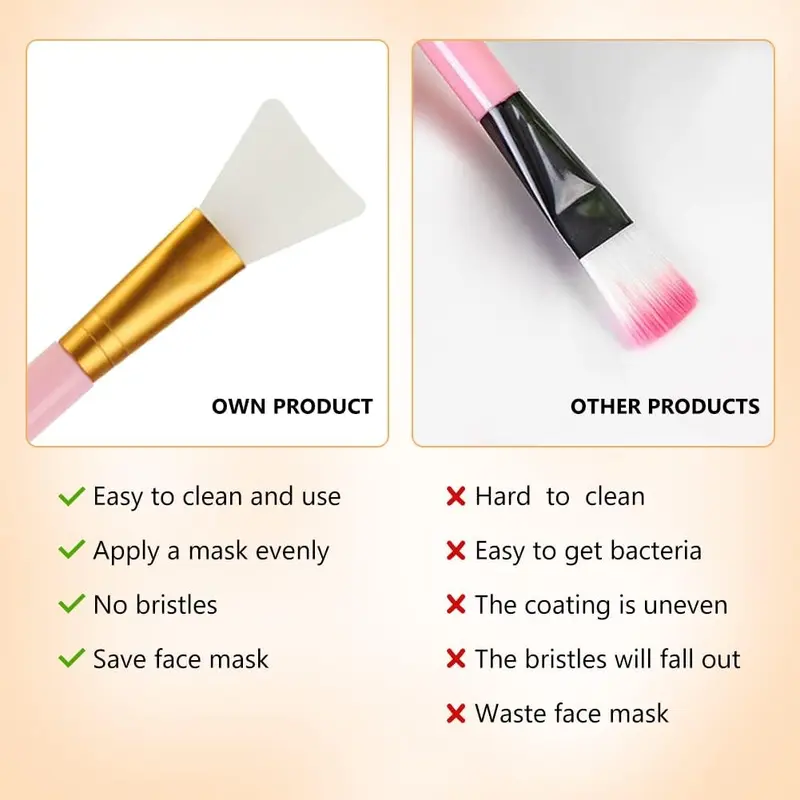 Silicone Makeup Applicator Face Mask Brush Beauty Tool Soft Mud Mask Applicator Portable Easy Clean Cosmetic 7