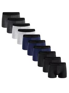 Men's Solid Color Contrast Tape Boxer Briefs, Breathable Comfortable Underwear for Daily Wear, Casual Men's Underwear for All Seasons, Casual Style Underwear, Elastic Breathable Wear, Underwear Boxers, Soft Breathable Underwear