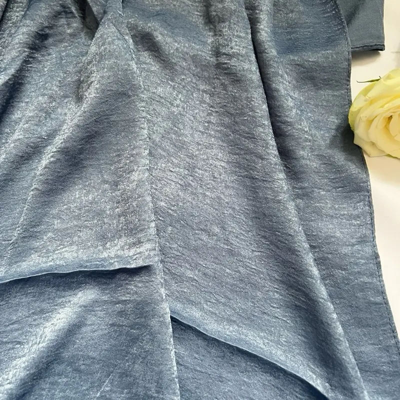Soft Sky Blue Velour Women's Hijab - Fashion Accessory 8