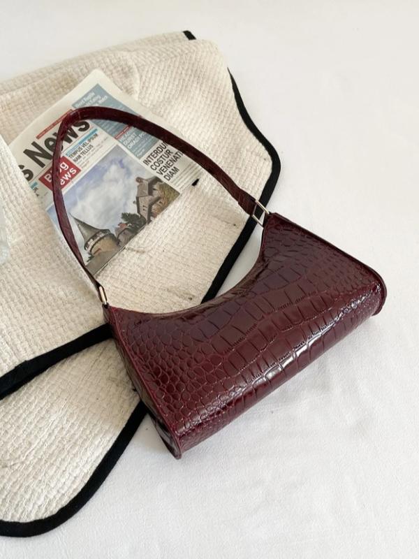 Crocodile shoulder bag, elegant highlight for every outfit, enhances modern and attractive beauty 5