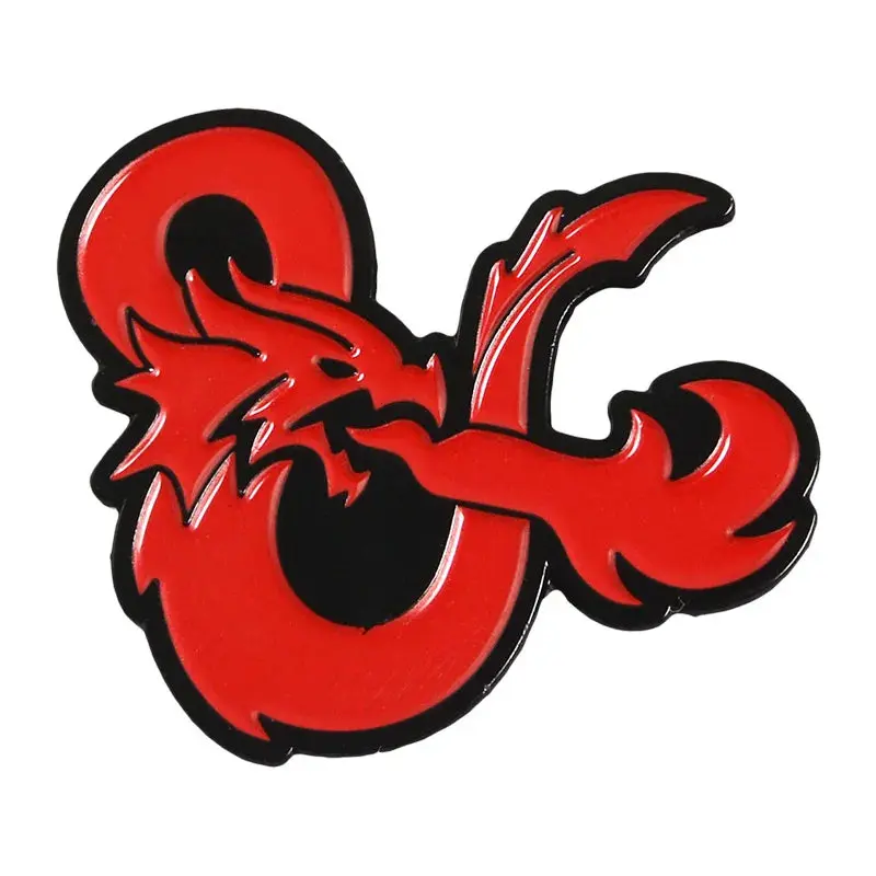 1 Pcs DnD Metal Pin Red Ampersand