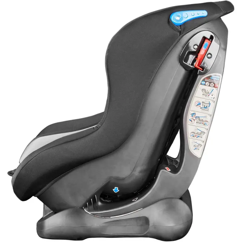 Fitzroy Group 0+1 Car Seat 0-18KG, Birth - 4 Years, 5 Point Harness, 4 Position Recline, Rear Facing from Birth to 13kg/ Forward Facing from 9kg to 18kg, Deep Padding - Black/Grey 4