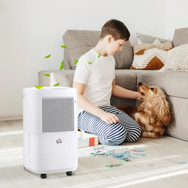 HOMCOM 10L/Day WiFi Smart Dehumidifier - Portable & Quiet Air Dehumidifier (2.2L Tank) 2