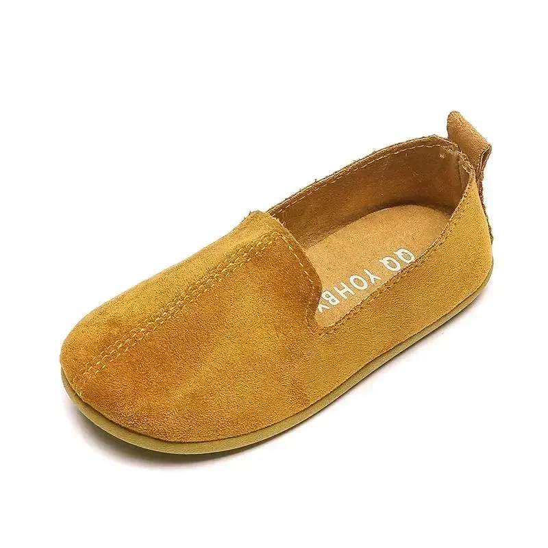 Children's Flat Shoes New Candy Color Simple Casual Shoes Loafers Slip-on Flats Lightweight Boys Girls Leather Shoes Moccasins 5