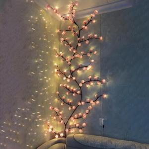 Cherry Blossom Tree Branch Shaped LED Light Branch, 1 Count USB Powered 96 LED String Light, Decorative Light for Home Party Wedding Festival Christmas