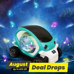 3d Rotating Luminous Music Car, Automatic Special Dynamic Music & Lighting Toy Car, Interactive Electric Universal Rotating Colorful Music Car Gift, Party Game Ideas, Car Toys