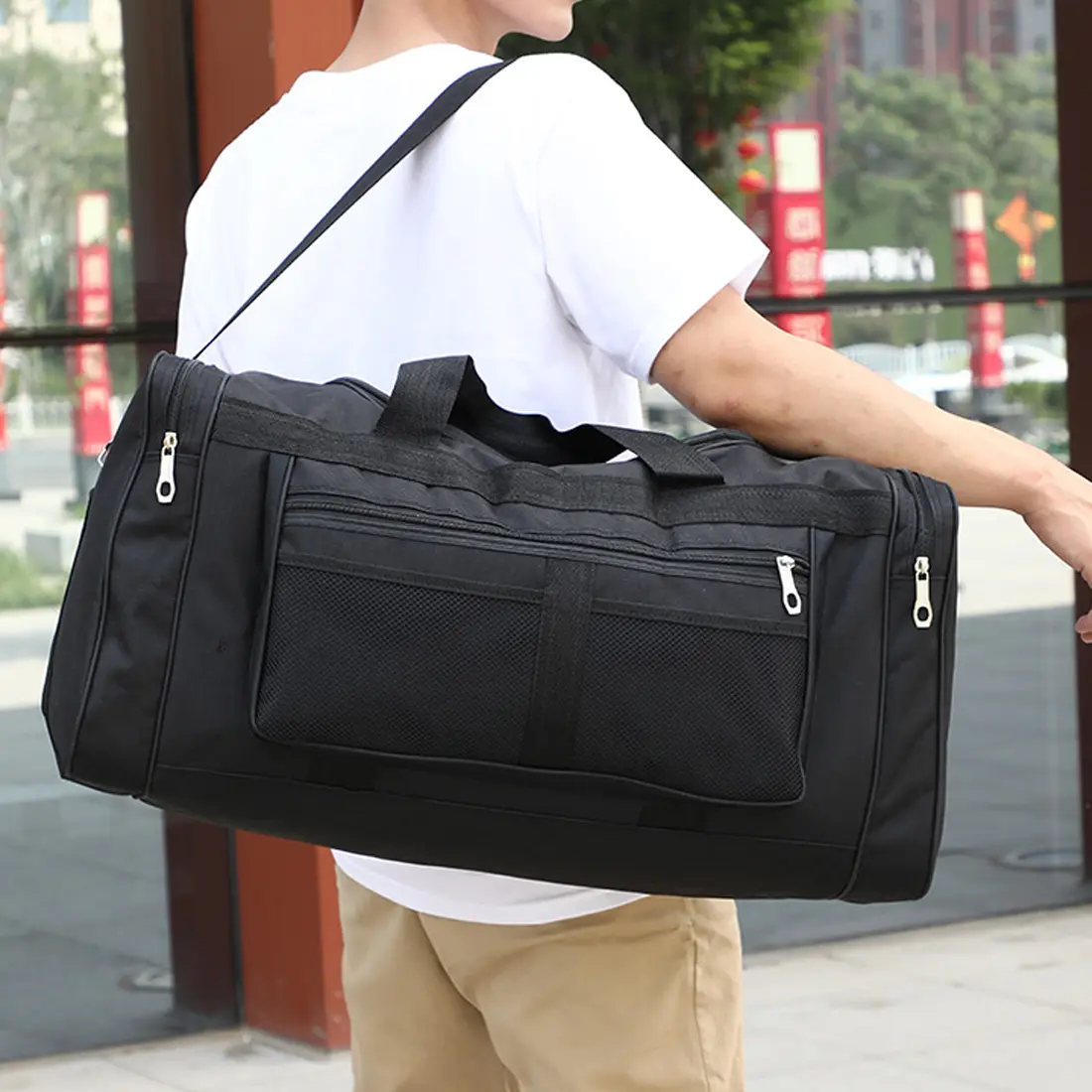Mens Women Large Sports & Gym Holdall Bag - SPORTS TRAVEL WORK EQUIPMENT DUFFLE